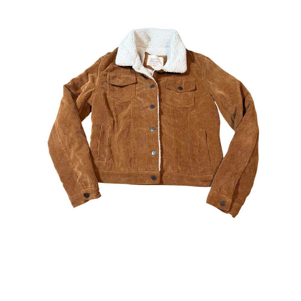 Ashley Sunrise Collection 26 International Size Medium Brown Corduroy Sherpa